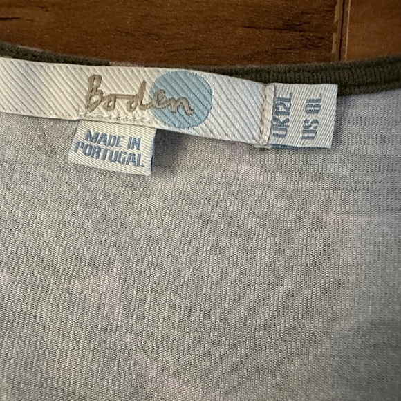 Boden green pink circle midi dress size 8L - Picture 5 of 8